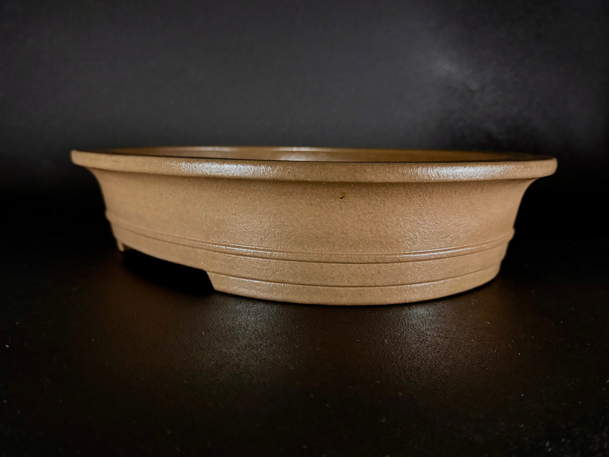 KEIZAN HISADA 久田桂山 – 2nd Generation 二代 – Hisada Sadao 久田貞雄 – Seal only 印のみ - 常滑 - 39.8cm 0val Unglazed 楕円形 無釉