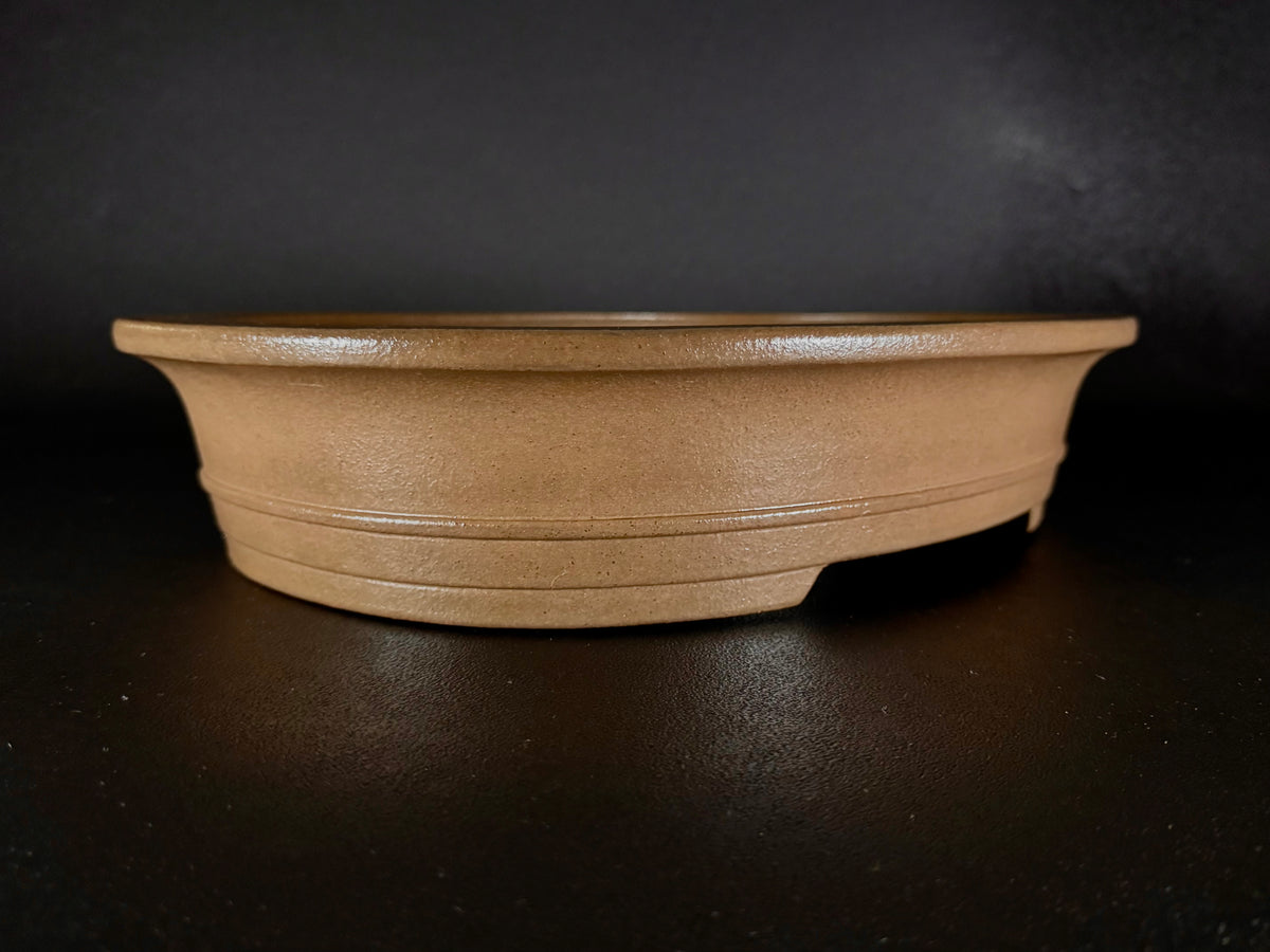 KEIZAN HISADA 久田桂山 – 2nd Generation 二代 – Hisada Sadao 久田貞雄 – Seal only 印のみ - 常滑 - 39.8cm 0val Unglazed 楕円形 無釉