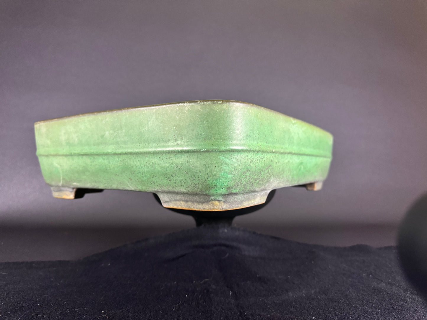 YAMAFUSA 4th Generation (Koie Takehiko) 常滑 - 41cm | Rectangular |  Green Glazed