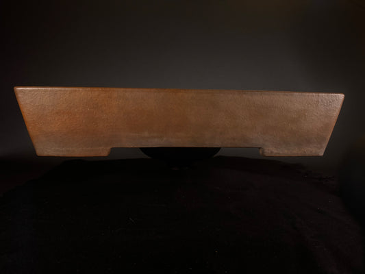 KEIZAN Hisada 久山 桂山 - 常滑 –49.6cm Rectangular Unglazed Hand Signed