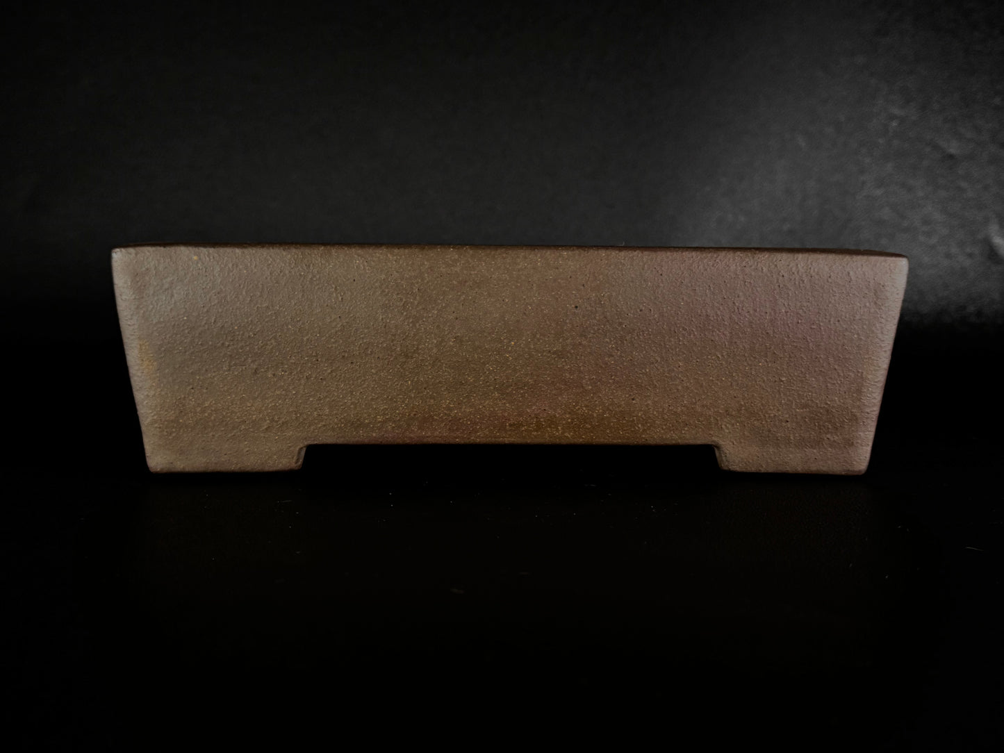 GYOUZAN 1St Gen (Nakano Yukizyou “中野行常”) "Hand signed 爪描き" - 常滑 – 30.2cm Square Unglazed Hand-Signed Bonsai Pot（正方鉢・無釉・爪描き銘）