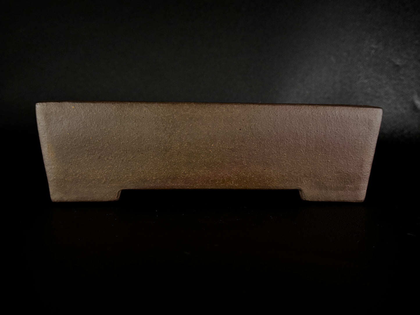 GYOUZAN 1St Gen (Nakano Yukizyou “中野行常”) "Hand signed 爪描き" - 常滑 – 30.2cm Square Unglazed Hand-Signed Bonsai Pot（正方鉢・無釉・爪描き銘）