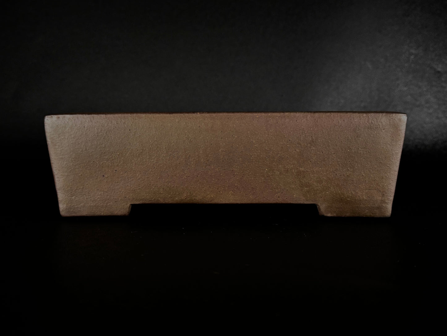 GYOUZAN 1St Gen (Nakano Yukizyou “中野行常”) "Hand signed 爪描き" - 常滑 – 30.2cm Square Unglazed Hand-Signed Bonsai Pot（正方鉢・無釉・爪描き銘）