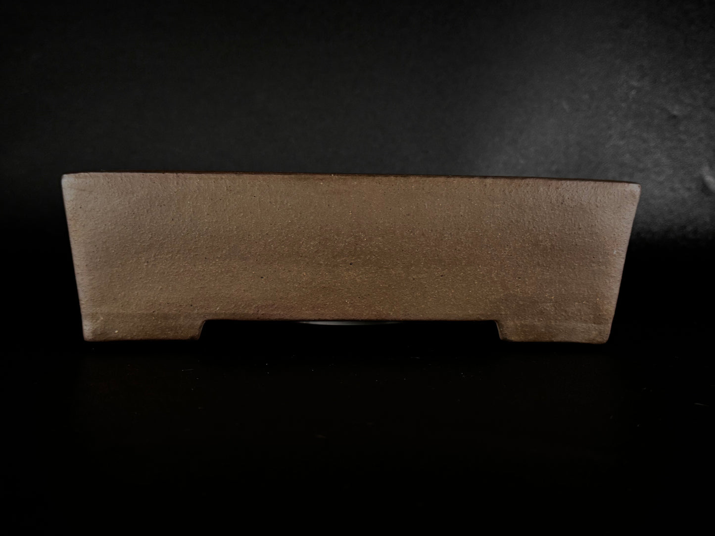 GYOUZAN 1St Gen (Nakano Yukizyou “中野行常”) "Hand signed 爪描き" - 常滑 – 30.2cm Square Unglazed Hand-Signed Bonsai Pot（正方鉢・無釉・爪描き銘）
