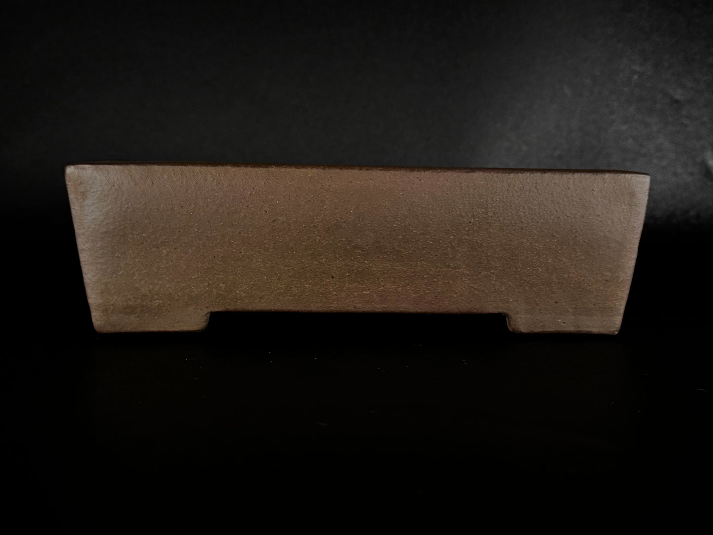 GYOUZAN 1St Gen (Nakano Yukizyou “中野行常”) "Hand signed 爪描き" - 常滑 – 30.2cm Square Unglazed Hand-Signed Bonsai Pot（正方鉢・無釉・爪描き銘）