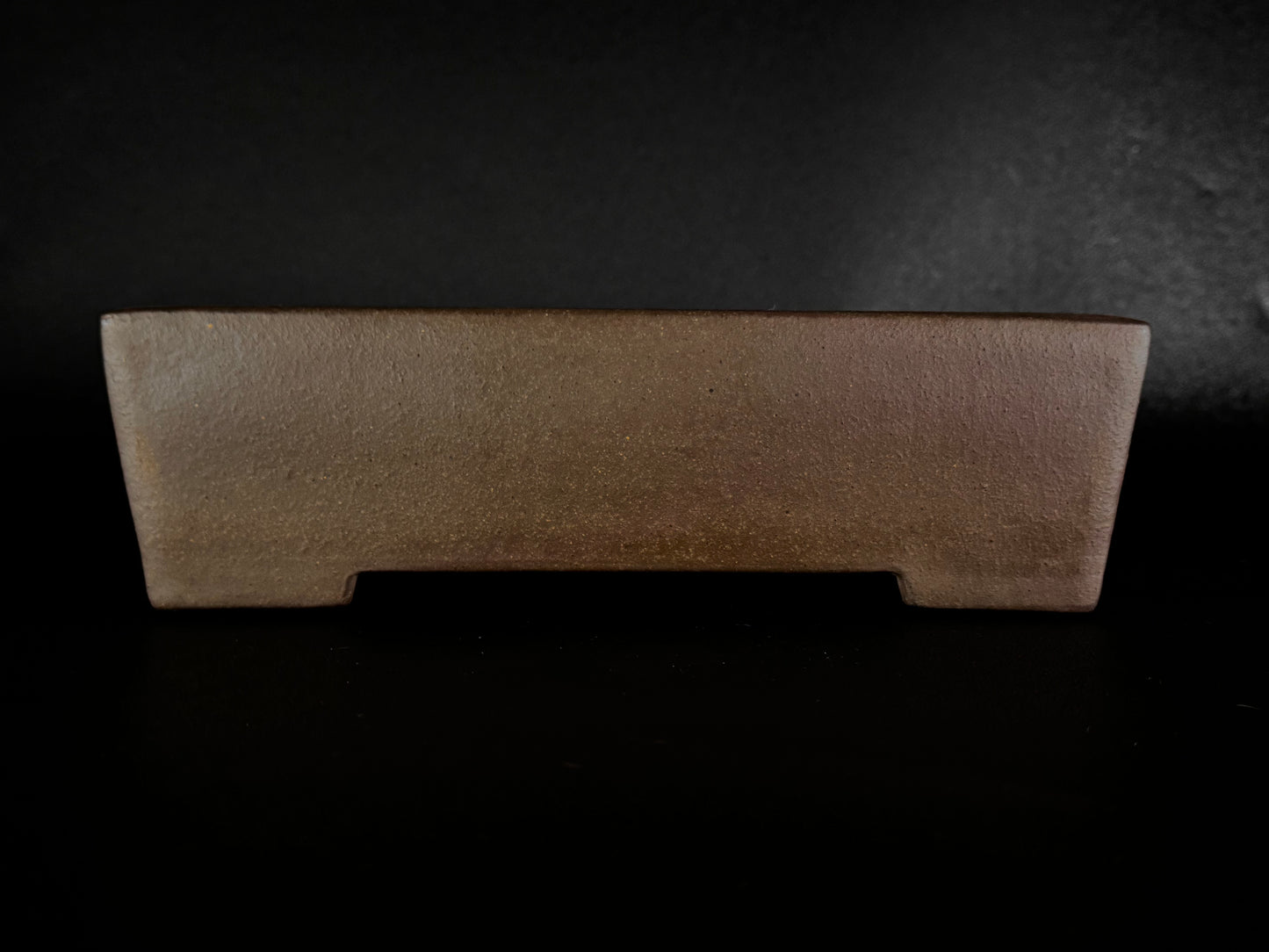 GYOUZAN 1St Gen (Nakano Yukizyou “中野行常”) "Hand signed 爪描き" - 常滑 – 30.2cm Square Unglazed Hand-Signed Bonsai Pot（正方鉢・無釉・爪描き銘）