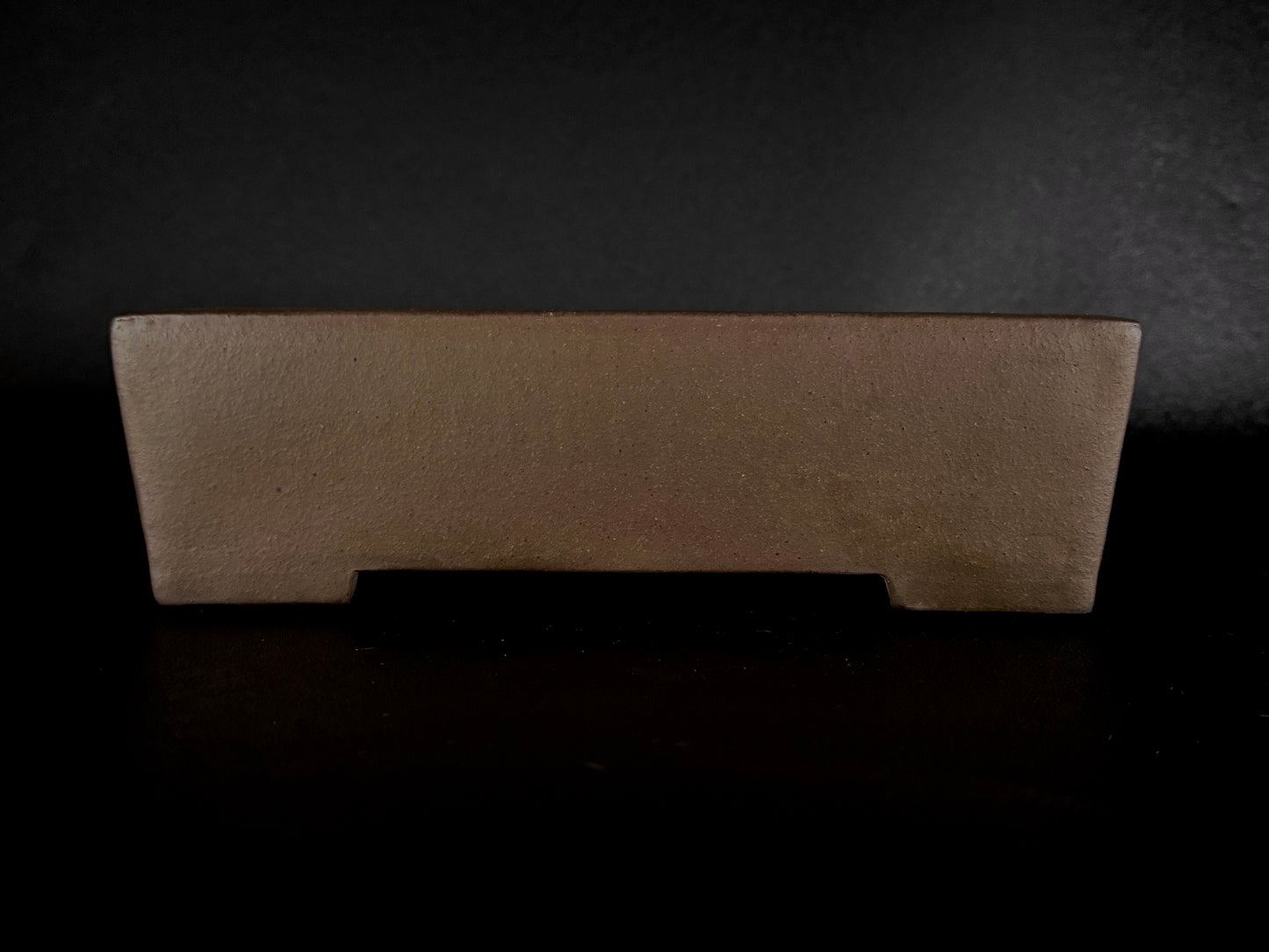 GYOUZAN 1St Gen (Nakano Yukizyou “中野行常”) "Hand signed 爪描き" - 常滑 – 30.2cm Square Unglazed Hand-Signed Bonsai Pot（正方鉢・無釉・爪描き銘）