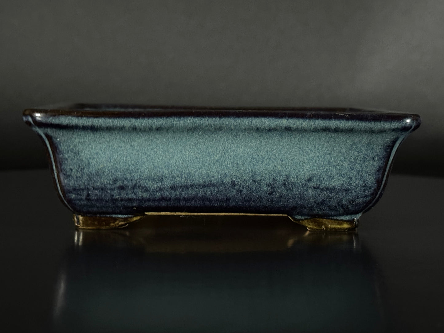 Yamafusa’s Wife (Housyu Otorifune) – 常滑 – 13.7cm – Rectangular – Blue Glazed