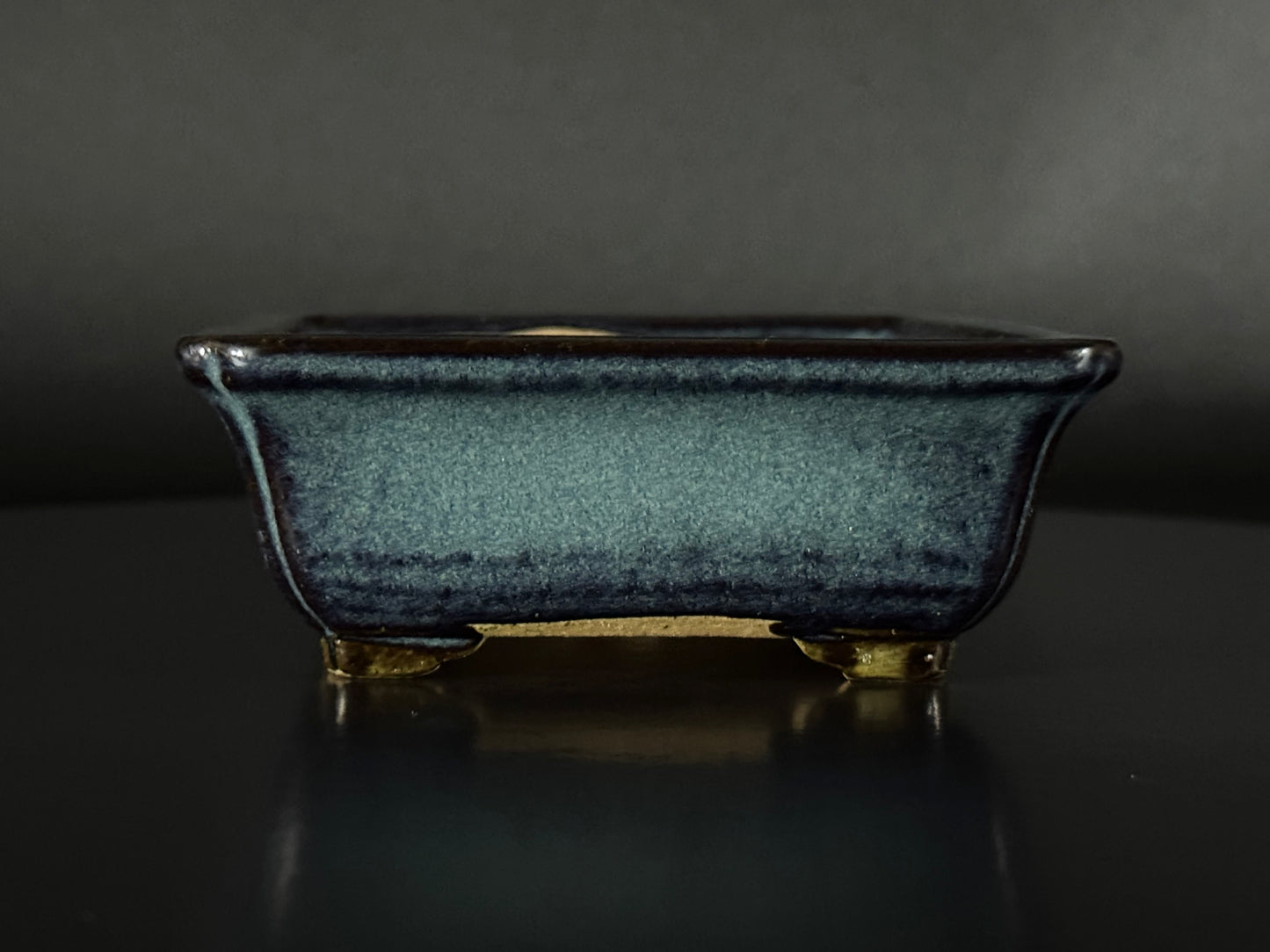 Yamafusa’s Wife (Housyu Otorifune) – 常滑 – 13.7cm – Rectangular – Blue Glazed