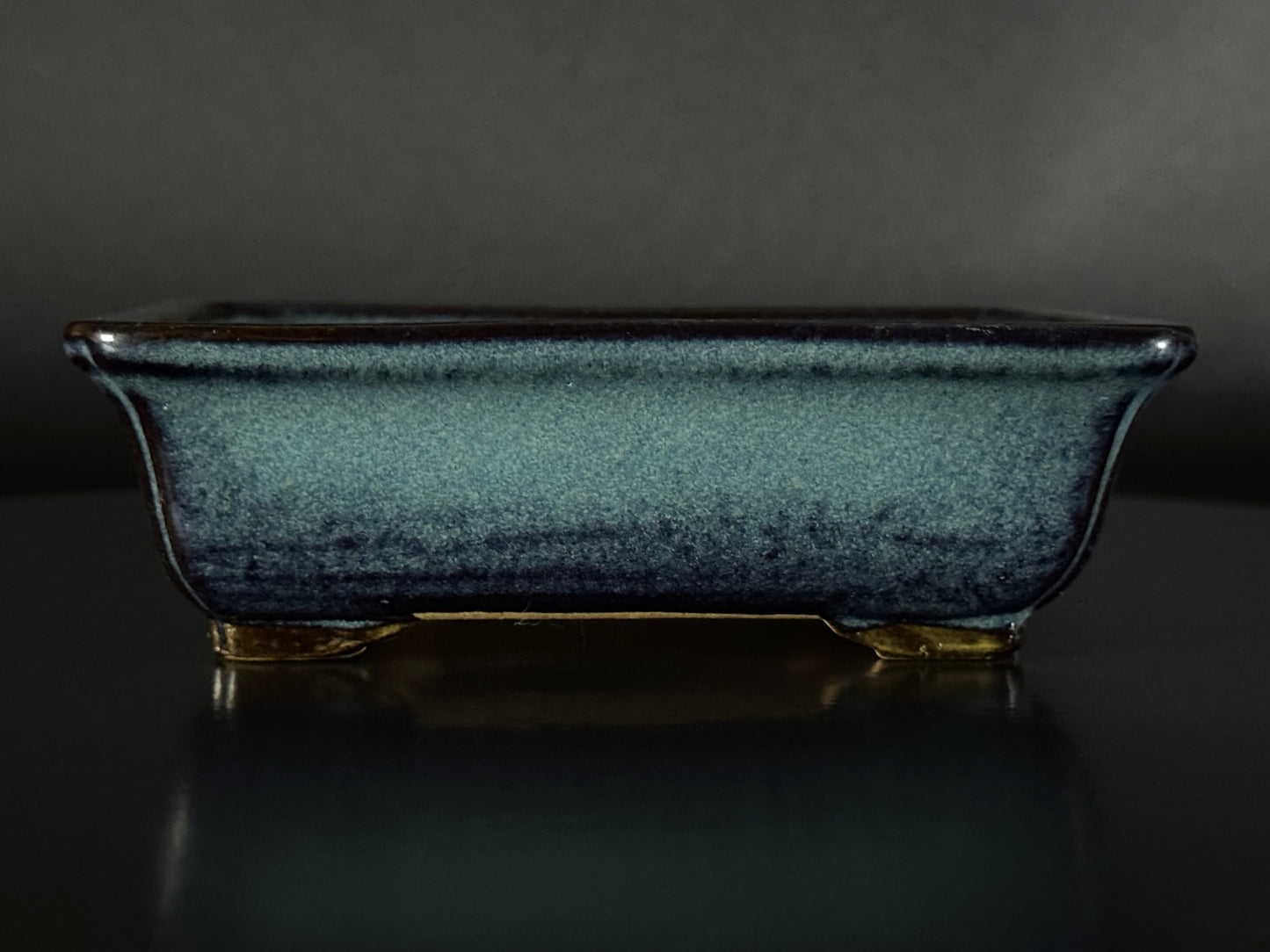 Yamafusa’s Wife (Housyu Otorifune) – 常滑 – 13.7cm – Rectangular – Blue Glazed