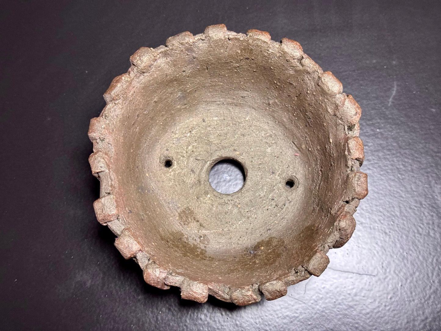 Mitsue Kataoka 片岡光恵 (Reiho’s Wife) – Tokoname 常滑市 – 11.5cm Round 丸鉢 – Unglazed 無釉